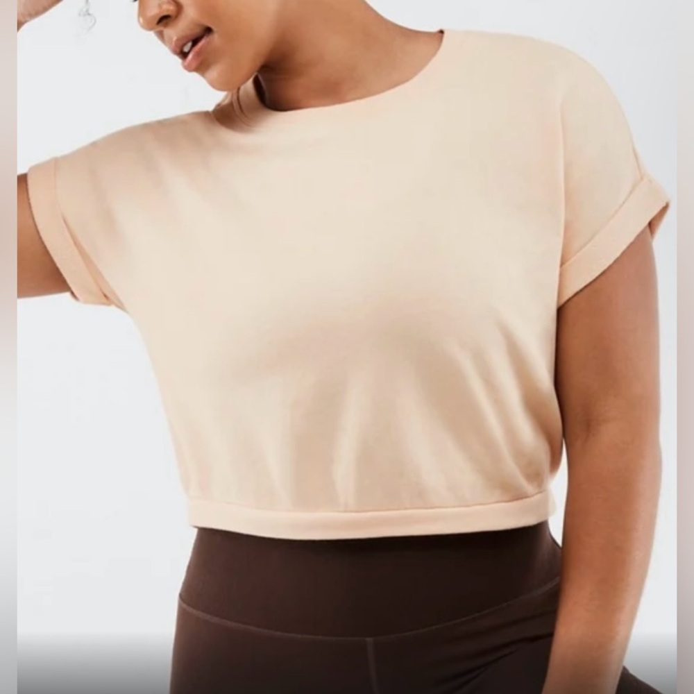 NWT Fabletics Cassie Short Sleeve Sweatshirt Size Large